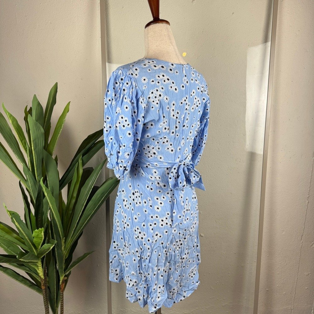 Faithfull The Brand Romantic Cottage Prairie Mini Dress Small Floral Puff Sleeve - Picture 6 of 9